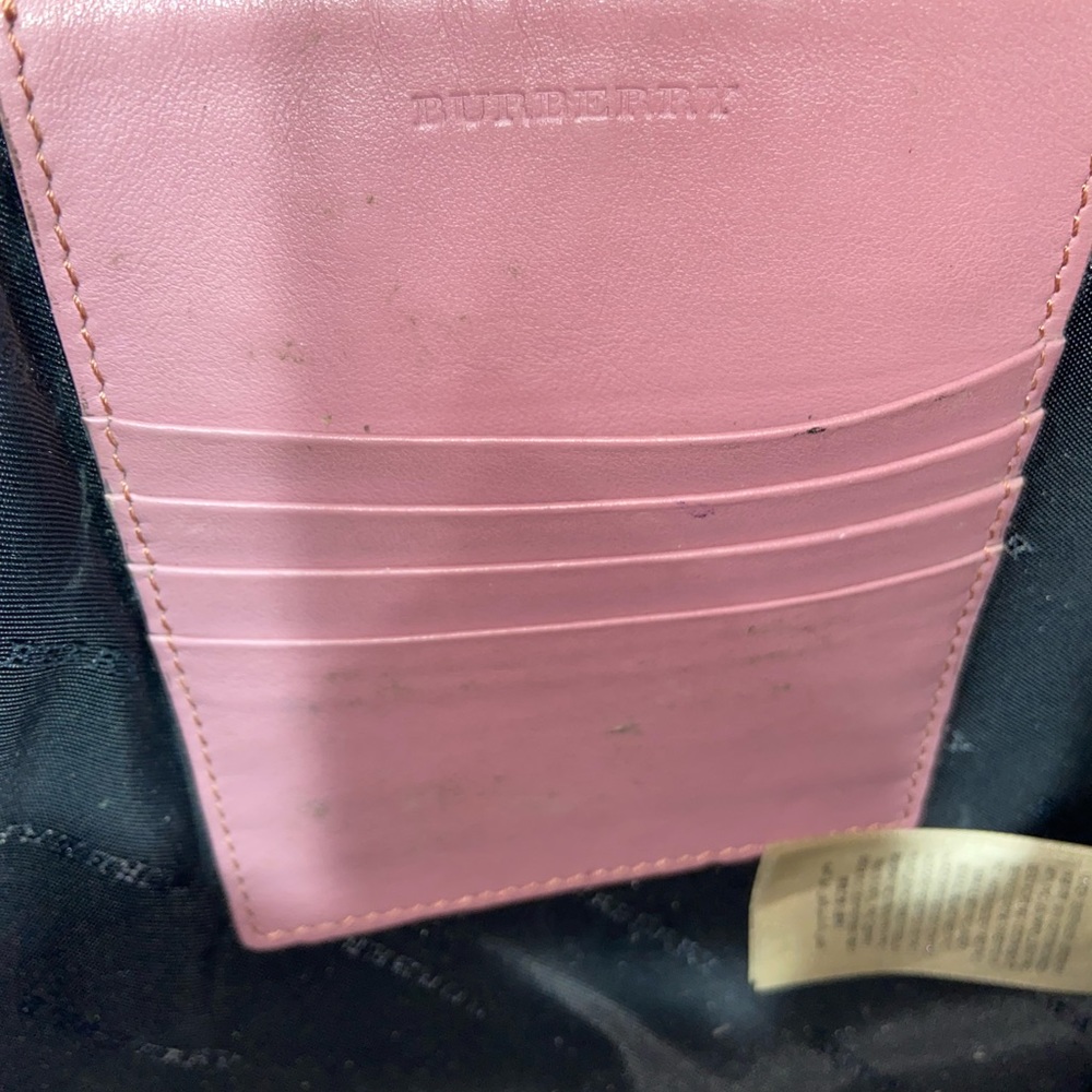 Burberry Haymarket pink/mauve leather crossbody - Picture 5 of 6